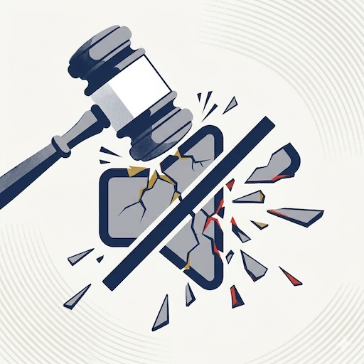 Gavel hitting a mute button